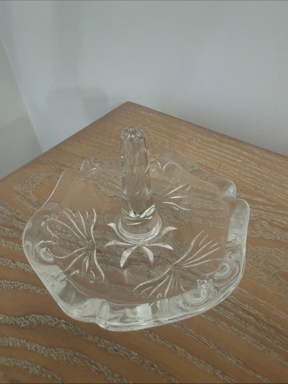 Clear Glass Ring Holder Dish